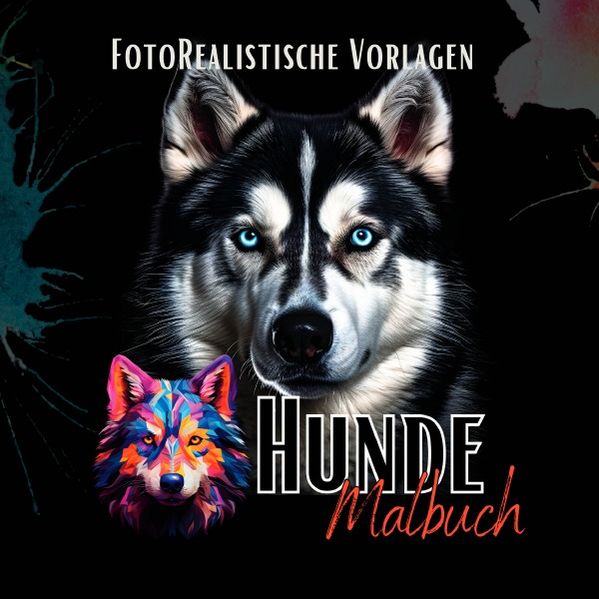Cover von Black Midnight- Animals/Malbuch Hunde „Fotorealistisch“