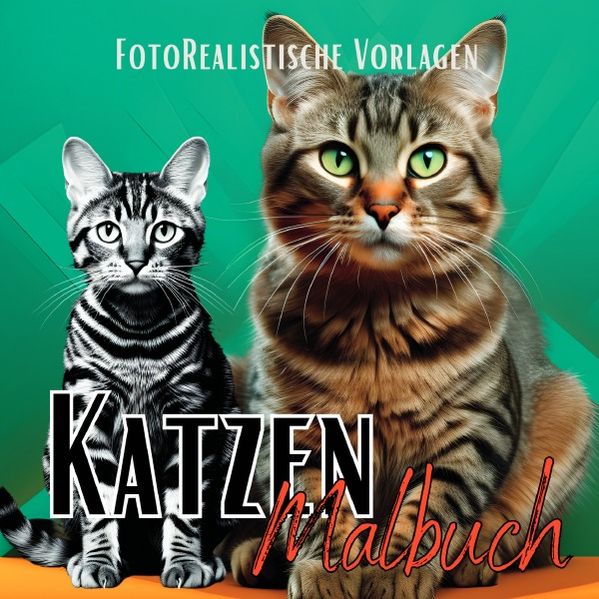 Cover von Black Midnight- Animals/Malbuch Katze „Fotorealistisch“