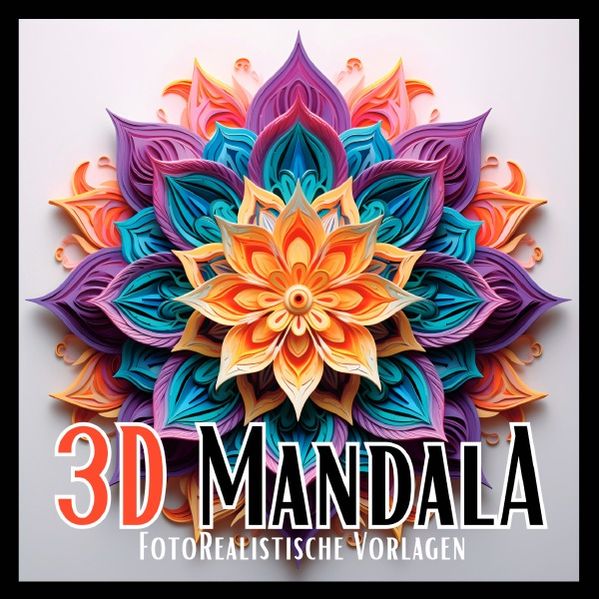 Cover von Black Midnight- Mandala/3D Mandala Malbuch „Black & White“