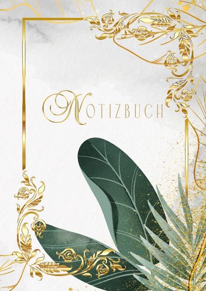 Cover von Hochwertiges Blanko-Notizbuch mit Designelementen