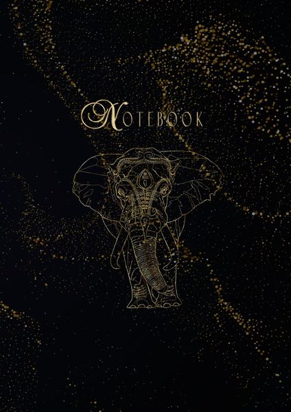 Cover von Elegant Notizbuch mit Tiermotiv – Elefant