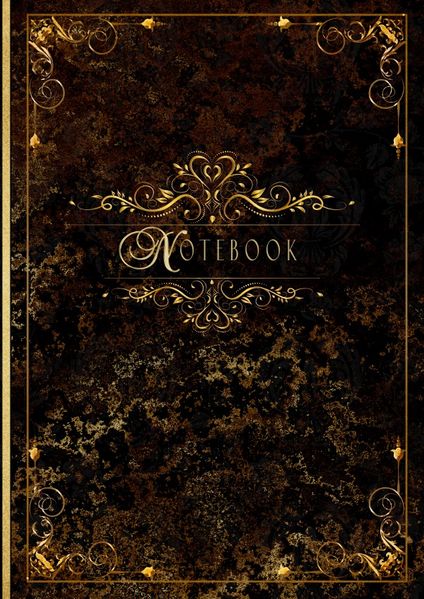 Cover von Besondere Premium Vintage Notizbücher/Premium A5 Blanko-Notizbuch im Vintage-Stil – Gold