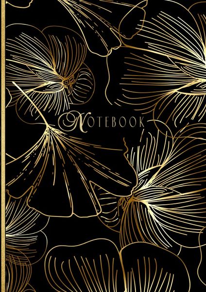 Cover von Elegantes, liniertes Notizbuch mit Blattmotiven