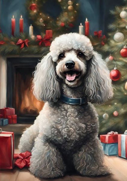 Cover von Notizbücher Hund/Weihnachten Geschenkbuch Hund Pudel Inspiration mit 55 Zitaten Lustiges Geschenk für Pudelfreunde Geschenkidee zum Wichteln Weihnachtsgeschenkidee Wichtelgeschenk