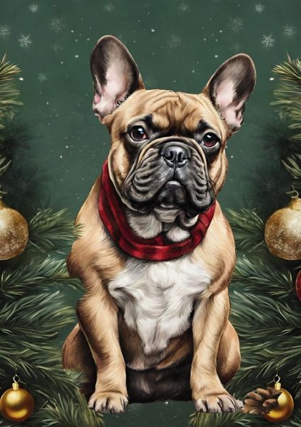 Cover von Notizbücher Hund/Weihnachten Geschenkbuch Hund Französische Bulldogge Frenchie Inspiration mit 55 Zitaten Lustiges Geschenk für Tierfreunde Geschenkidee zum Wichteln Weihnachtsgeschenkidee Wichtelgeschenk