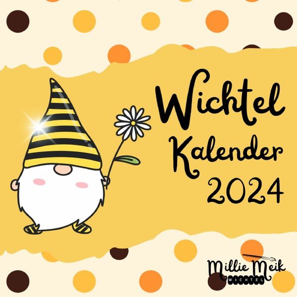 Cover von Wichtel Kalender 2024 Kalender 2024 Monatskalender mit inspirierenden Zitaten, Geschenk zum Wichteln Weihnachten Advent Nikolaus Wichtelgeschenkidee Wandkalender Tischkalender