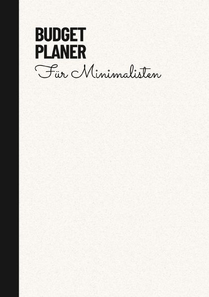 Cover von Budget Planer Weiß Minimalistisch