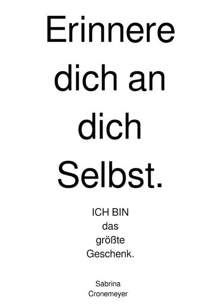 Cover von Erinnere dich an dich Selbst