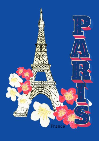 Cover von Notizbuch A5 Paris France Notizheft Liniert Journal mit 55 Motivationssprüchen Tagebuch Reiselogbuch Logbook Geschenk Frankreich