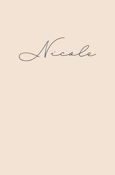 Cover von Nicole – Notizbuch/Tagebuch – klassisch & elegant