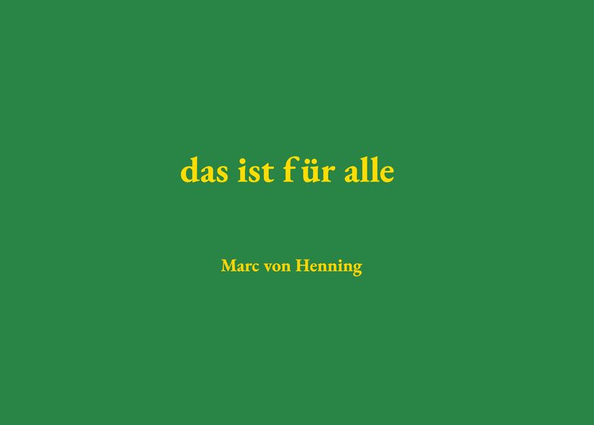 Cover von das ist für alle