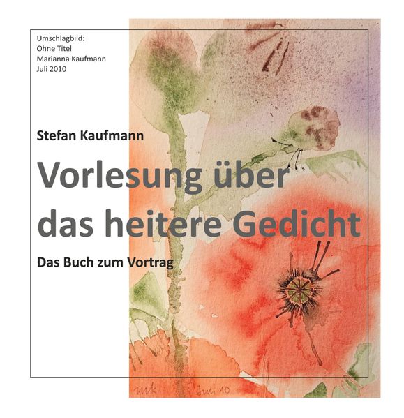 Cover von Vorlesung über das heitere Gedicht
