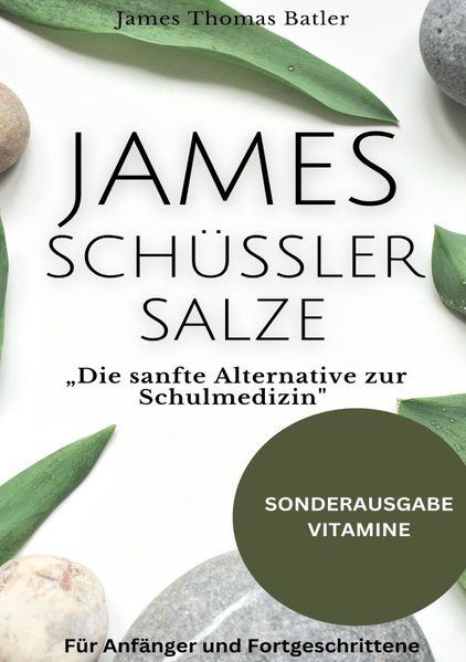 Cover von JAMES SCHÜSSLER SALZE „Die sanfte Alternative zur Schulmedizin“Schüssler Salze Buch Einsteiger-Fortgeschrittene – SONDERAUSGABE MIT VITAMINE