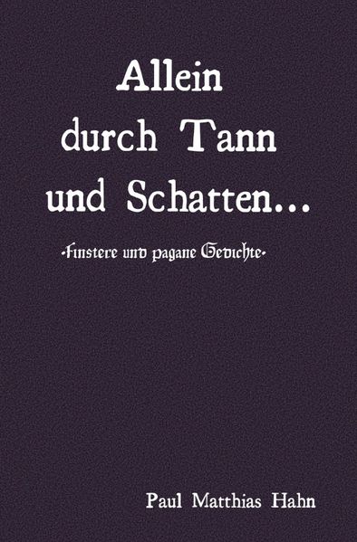 Cover von Allein durch Tann und Schatten