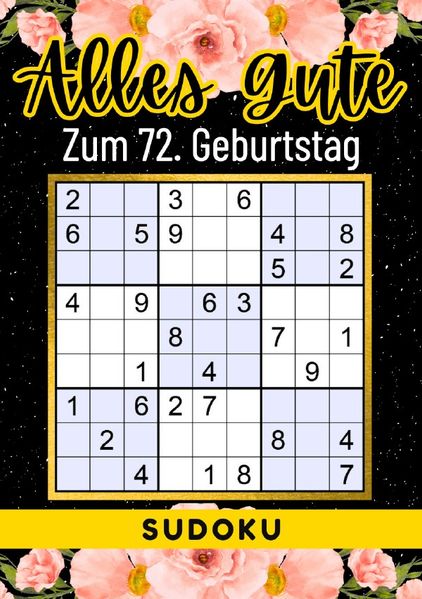 Cover von 72 Geburtstag Geschenk | Alles Gute zum 72. Geburtstag – Sudoku