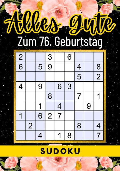 Cover von 76 Geburtstag Geschenk | Alles Gute zum 76. Geburtstag – Sudoku