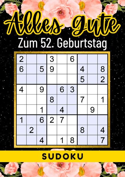 Cover von 52 Geburtstag Geschenk | Alles Gute zum 52. Geburtstag – Sudoku