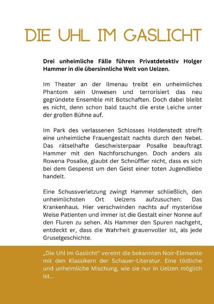 Cover von Die Uhl im Gaslicht