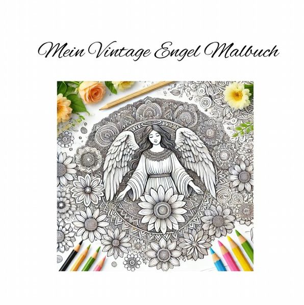 Cover von Mein Vintage Engel Malbuch