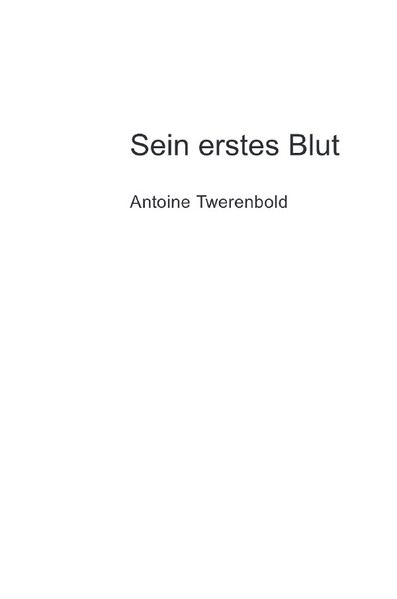 Cover von Sein erstes Blut