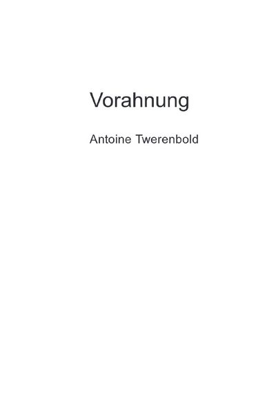 Cover von Vorahnung