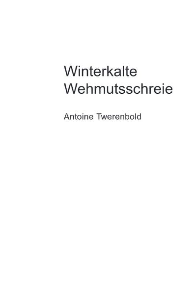 Cover von Winterkalte Wehmutsschreie