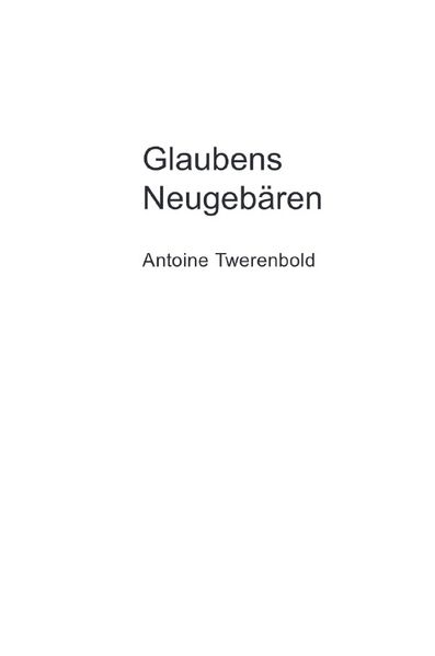 Cover von Glaubens Neugebären