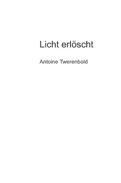 Cover von Licht erlöscht