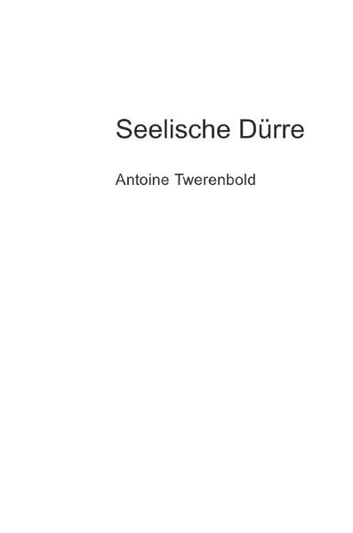 Cover von Seelische Dürre