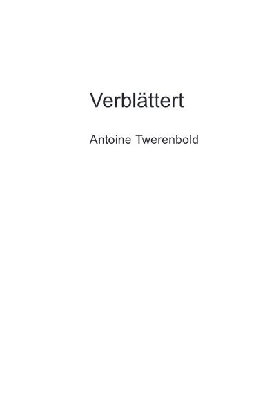 Cover von Verblättert
