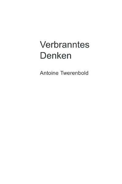 Cover von Verbranntes Denken