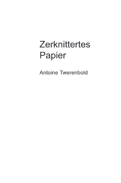 Cover von Zerknittertes Papier