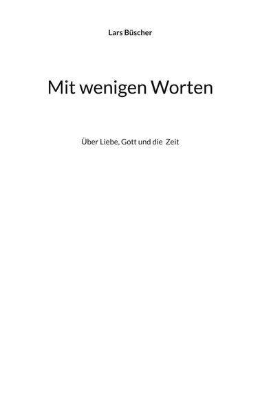Cover von Mit wenigen Worten
