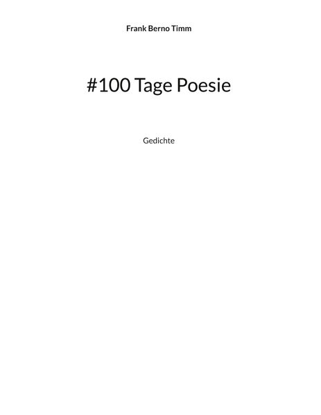 Cover von #100 Tage Poesie