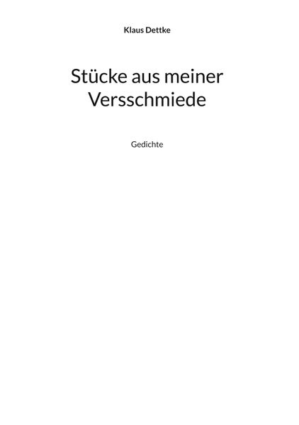 Cover von Stücke aus meiner Versschmiede