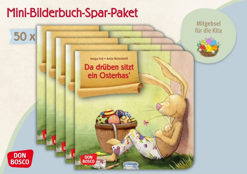 Cover von Da drüben sitzt ein Osterhas‘. Mini-Bilderbuch. Paket mit 50 Exemplaren zum Vorteilspreis