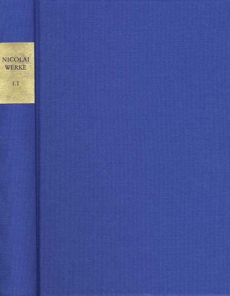 Cover von Friedrich Nicolai: Sämtliche Werke – Briefe – Dokumente / Reihe I: Werke. Band 1.1: Literarische Schriften I