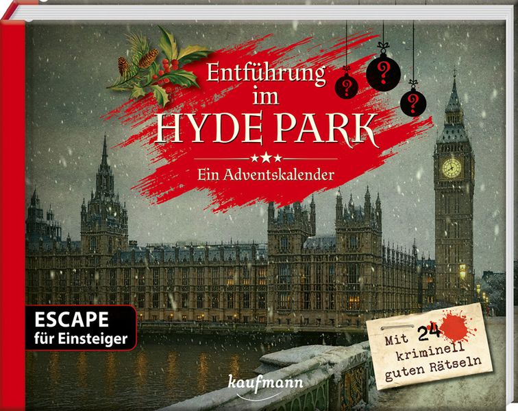 Cover von Entführung im Hyde Park – Ein Escape-Adventskalender für Einsteiger
