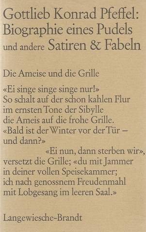 Cover von Biographie eines Pudels und andere Satiren und Fabeln