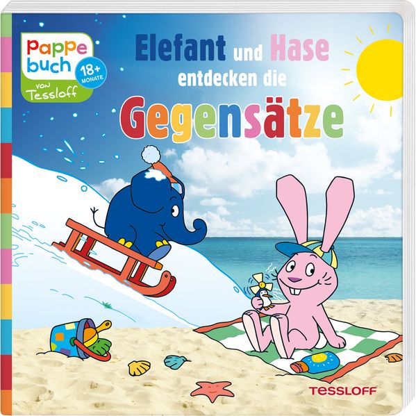 Cover von Elefant und Hase entdecken die Gegensätze. Elefantastischer Lesespaß zum Staunen, Entdecken und Mitmachen