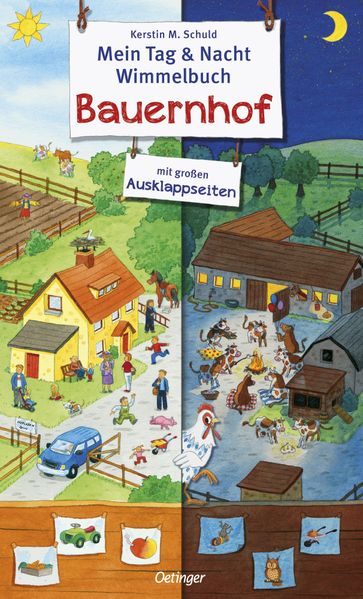 Cover von Mein Tag & Nacht Wimmelbuch Bauernhof