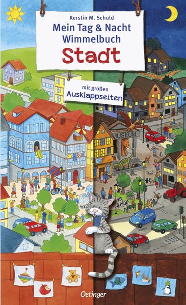 Cover von Mein Tag & Nacht Wimmelbuch Stadt
