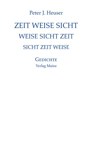Cover von Zeit Weise Sicht