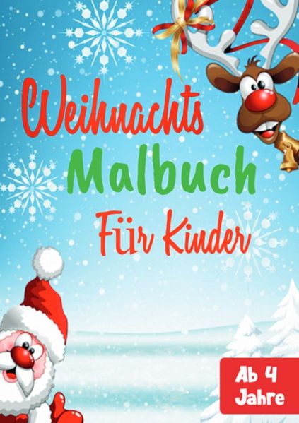 Cover von Weihnachtsmalbuch für Kinder ab 4 Jahre