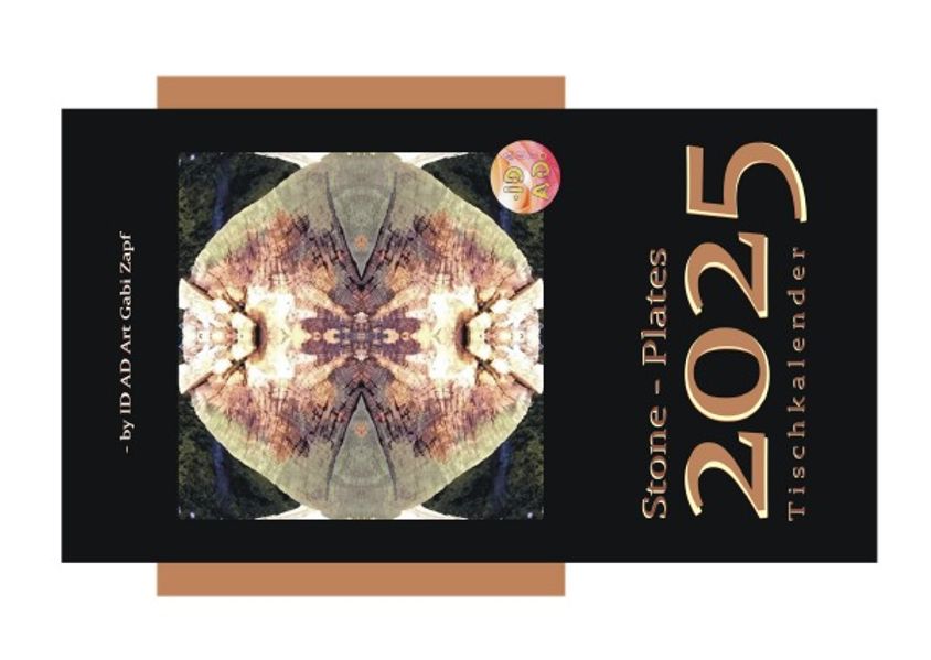 Cover von STONE PLATES Tischkalender 2025 – by ID AD Art