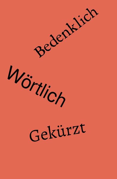 Cover von Bedenklich Wörtlich Gekürzt
