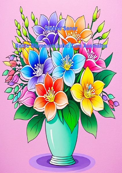 Cover von Bunte Blumensträuße: Zum Ausmalen