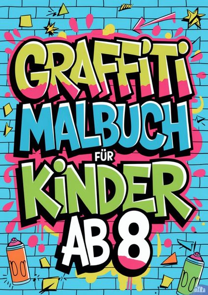 Cover von Graffiti Malbuch für Kinder ab 8