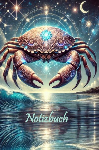 Cover von Notizbuch Krebs Sternzeichen
