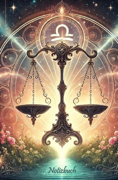 Cover von Notizbuch Waage Sternzeichen